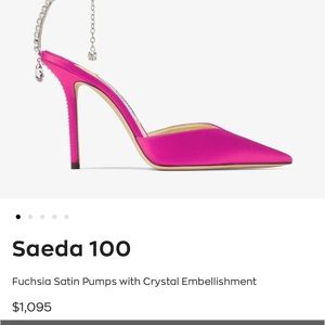 JIMMY CHOO SAEDA 100 HOT PINK HEELS SIZE 36